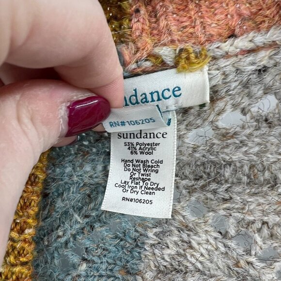 Sundance Multicolor Open Knit Ruanna Poncho Sweater Women's XS / S - Picture 6 of 7